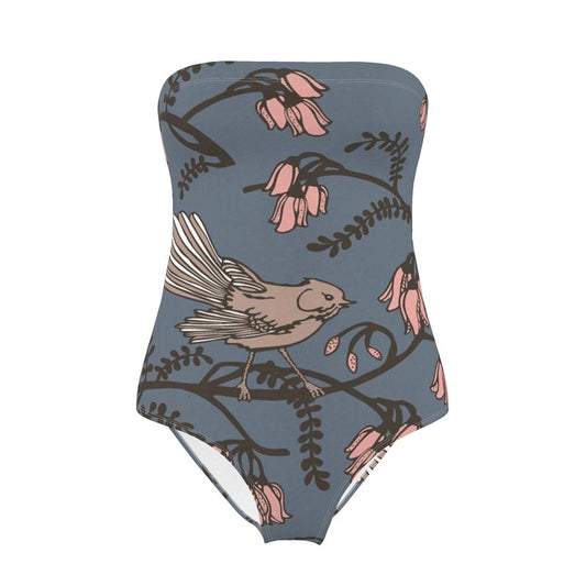 Fantails in Blue Swimsuit