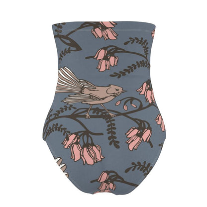 Fantails in Blue Swimsuit