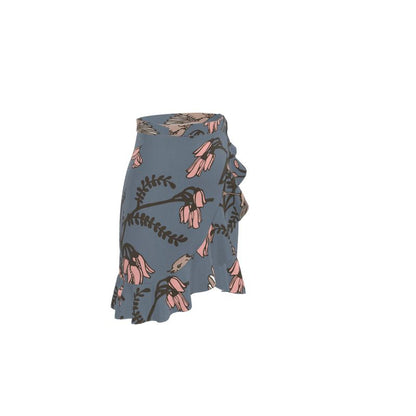 Flounce Skirt in Blue Fantails