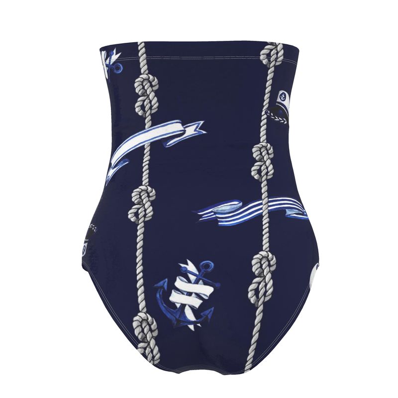 Swimsuit-Anchor and Rope in blue