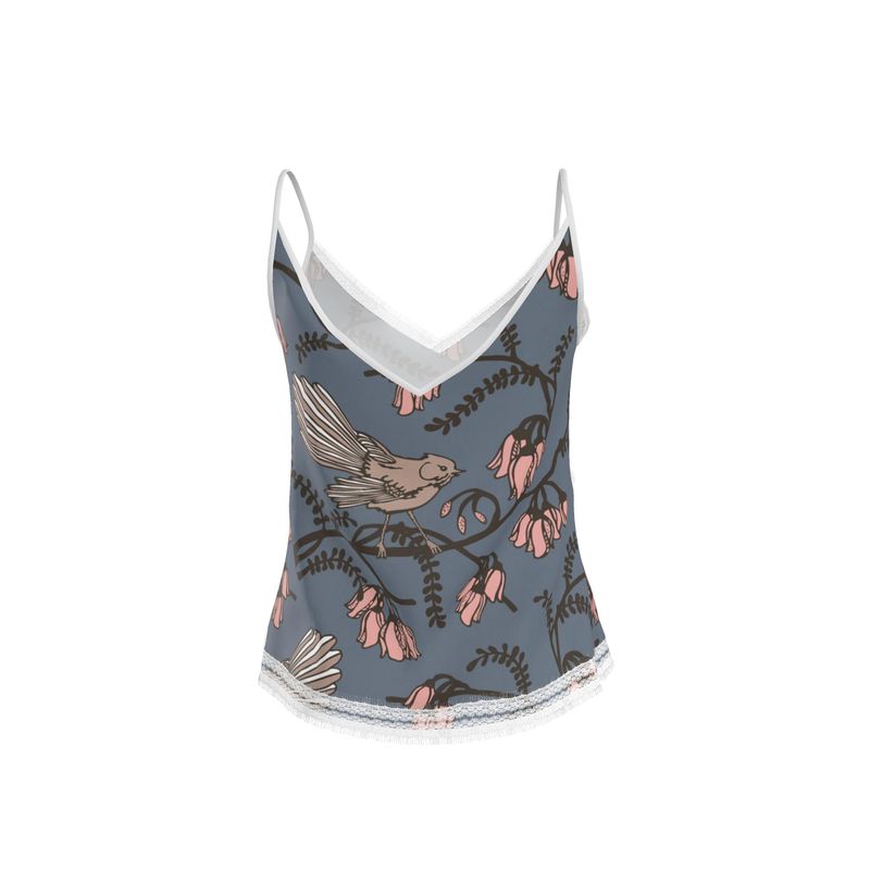 Cami in blue fantails