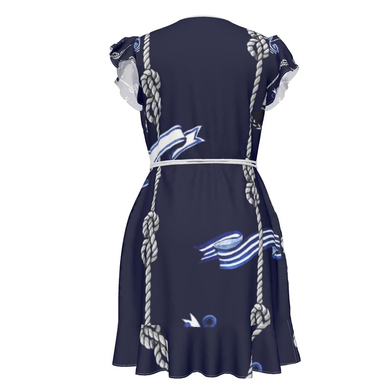 Blue Anchor rope designed Tea Dress