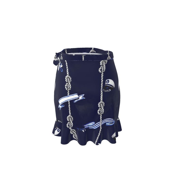 Blue Anchor Rope Designed Founce Skirt