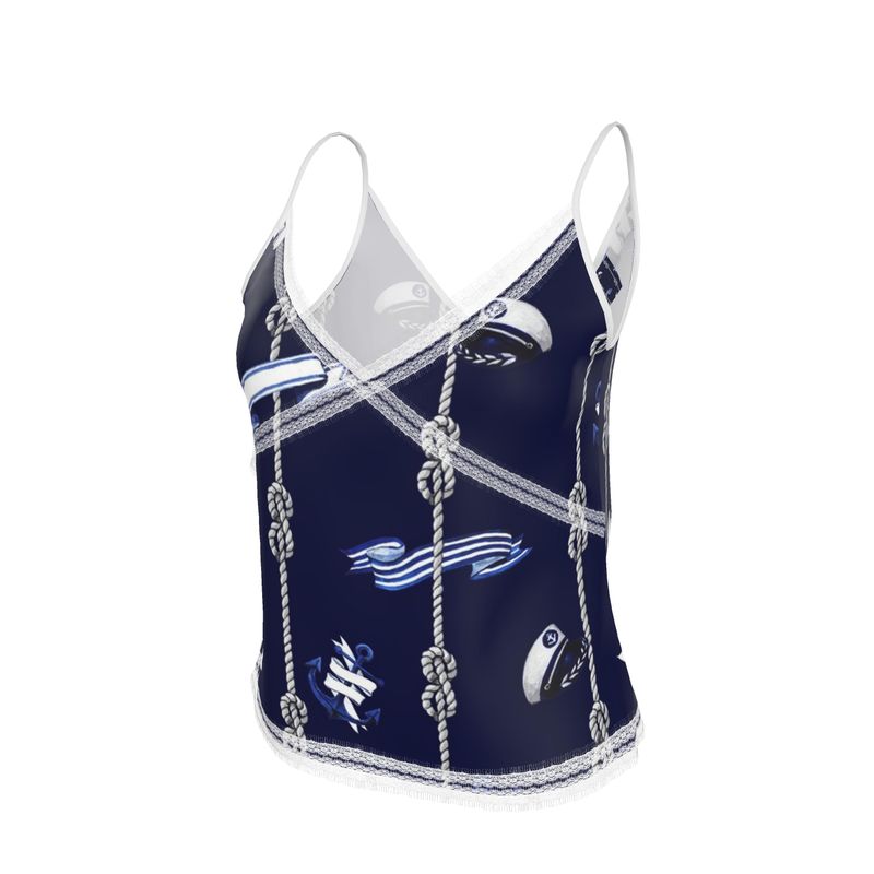 Blue Anchor and Rope Designed Cami