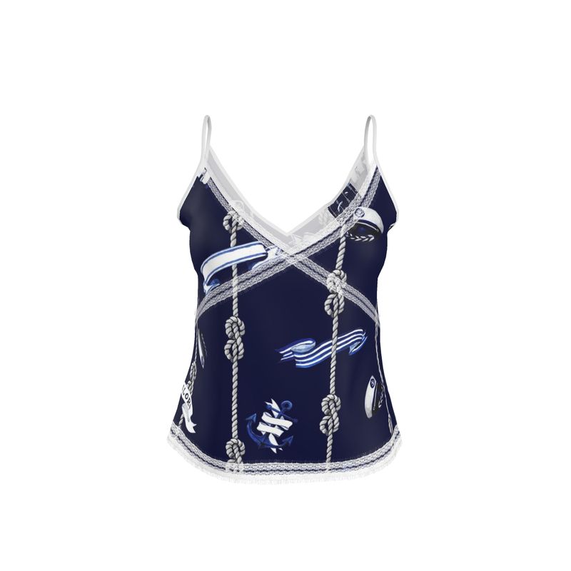 Blue Anchor and Rope Designed Cami