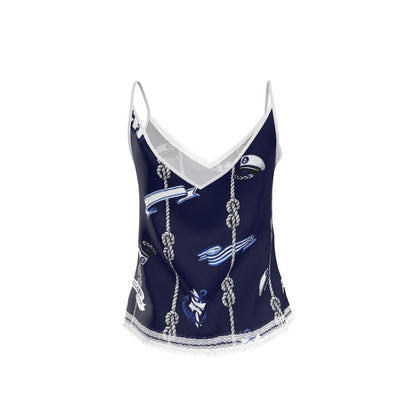 Blue Anchor and Rope Designed Cami