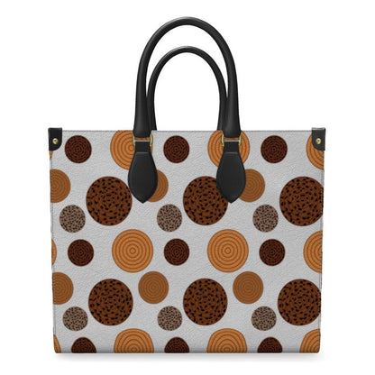 Dotted Leather Shopper Bag