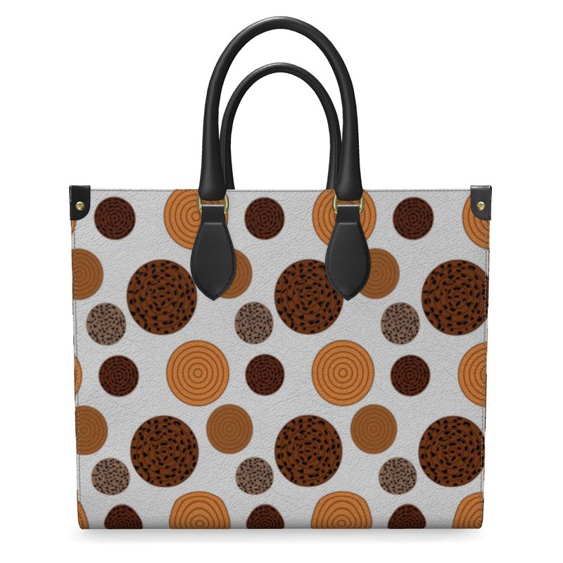 Dotted Leather Shopper Bag