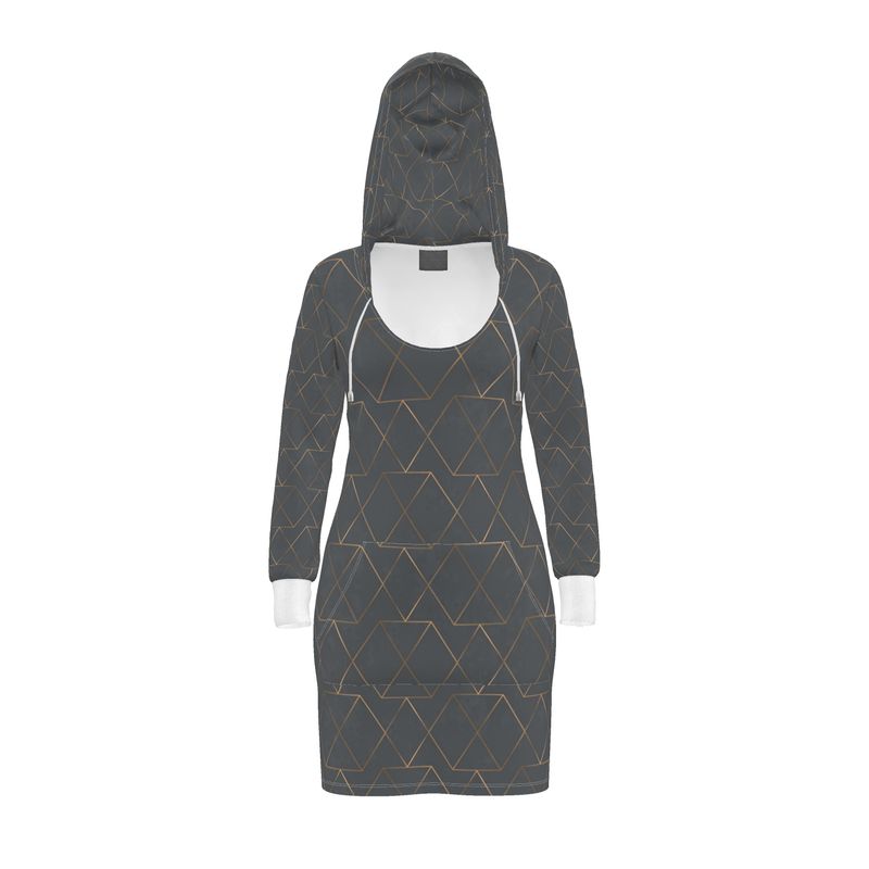 Gold and Grey Hoody Dress