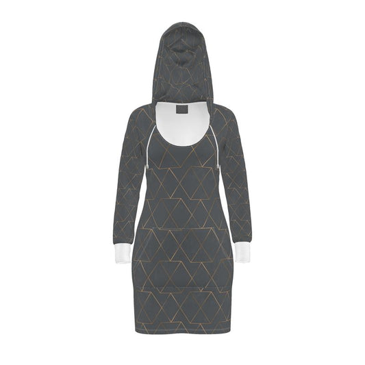 Gold and Grey Hoody Dress