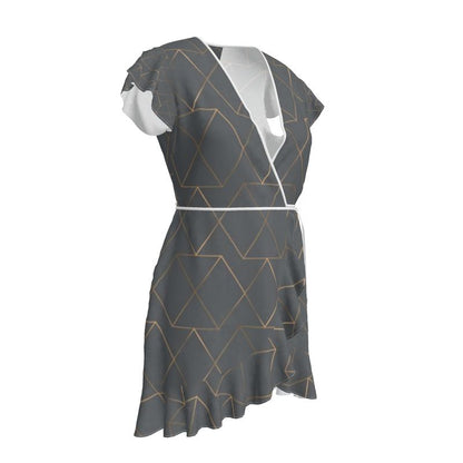 Gold and Grey Tea Dress