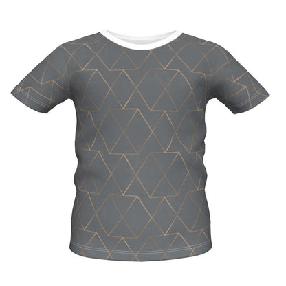 Gold and Grey Boys Simple T-Shirt