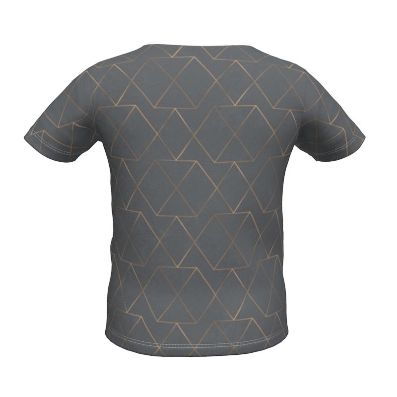 Gold and Grey Boys Simple T-Shirt