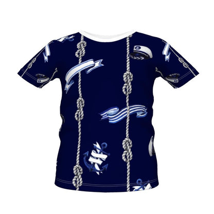 Blue Anchor and Rope Boys Premium T-Shirt