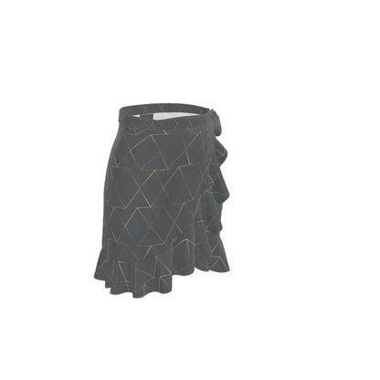 Gold and Grey Flounce Skirt