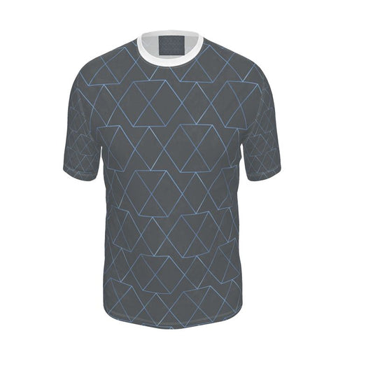 Blue Grey Slim Fit Mens T-Shirt