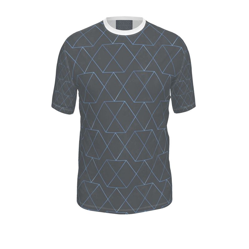 Blue Grey Slim Fit Mens T-Shirt