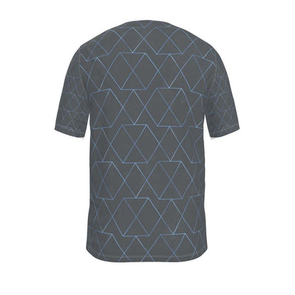 Blue Grey Slim Fit Mens T-Shirt