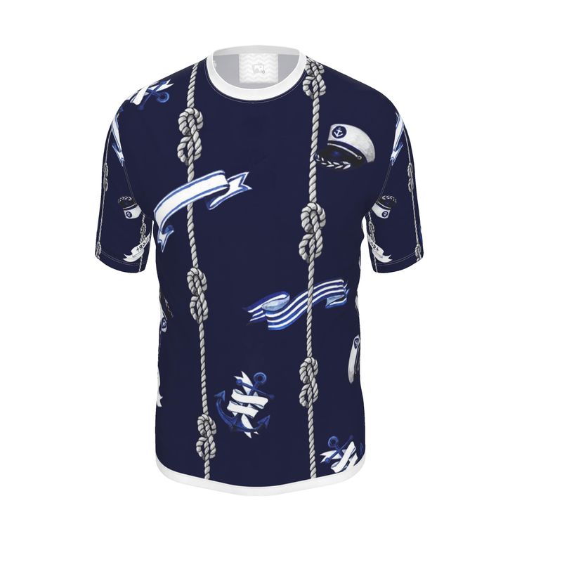 Anchor Blue Mens Cut And Sew T-Shirt