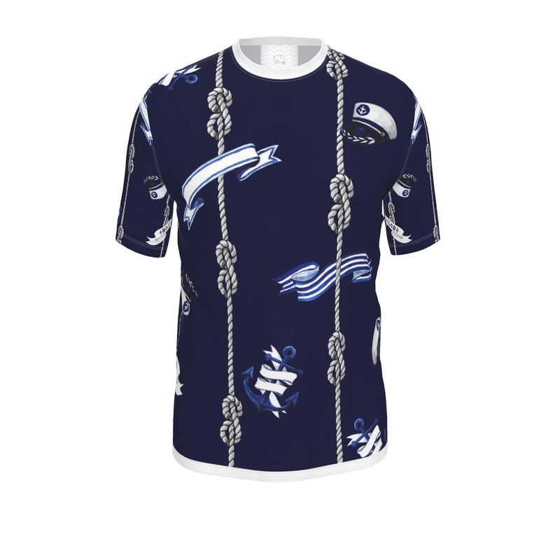 Anchor Blue Mens Cut And Sew T-Shirt