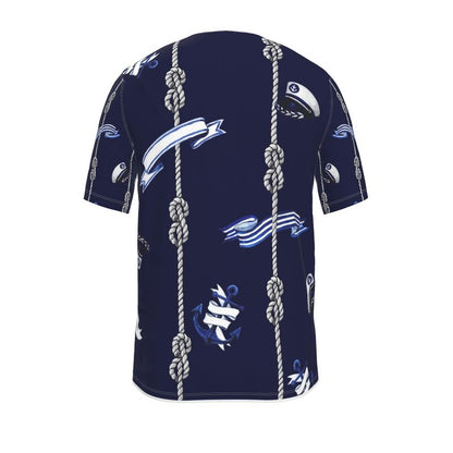 Anchor Blue Mens Cut And Sew T-Shirt