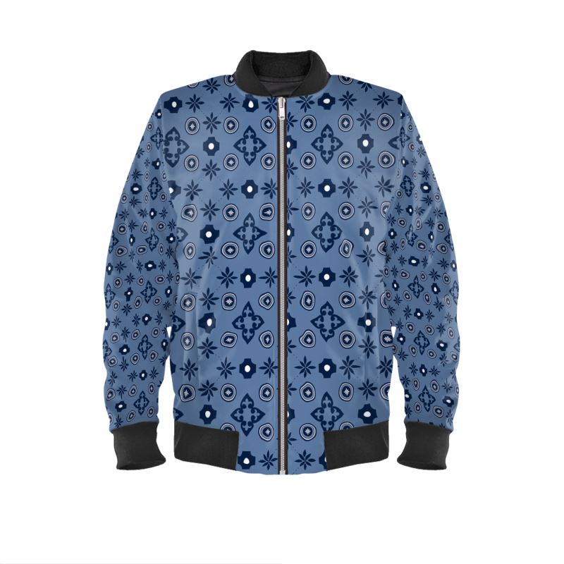 Blue Mens Bomber Jacket