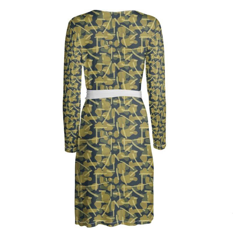 Garden Party Greens Wrap Dress