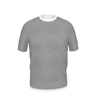 Grey Fireworks Mens Cut And Sew T-Shirt